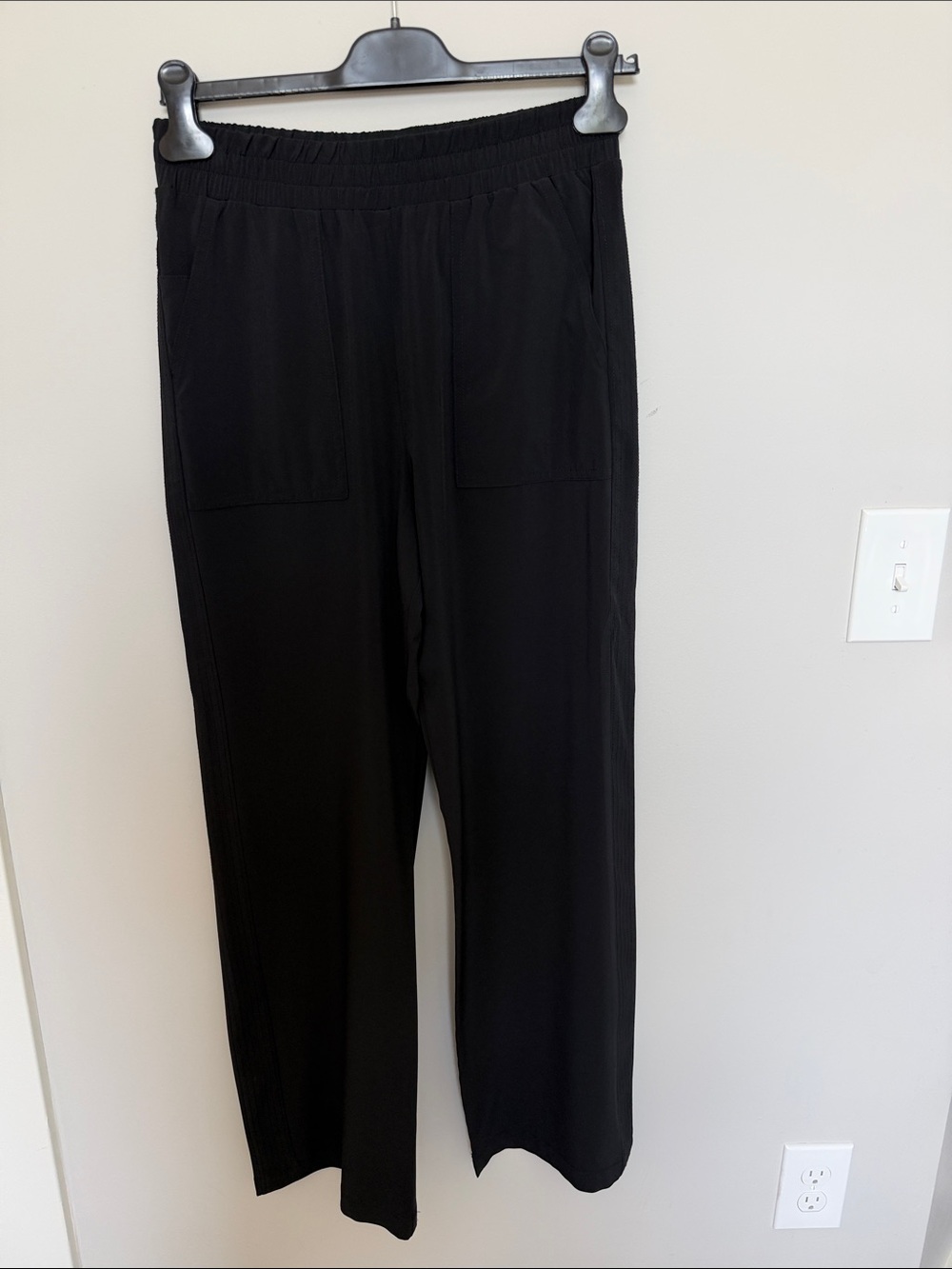 Soma Black Elastic Waist Wide-Leg Trousers - Small (29”inseam)